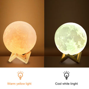 Rechargeable Moon Lamp 2 Color